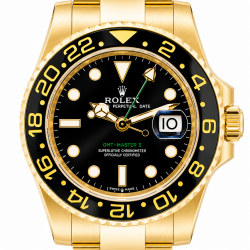Rolex GMT Master II 40MM Black Dial 116718LN 18K YG Watch